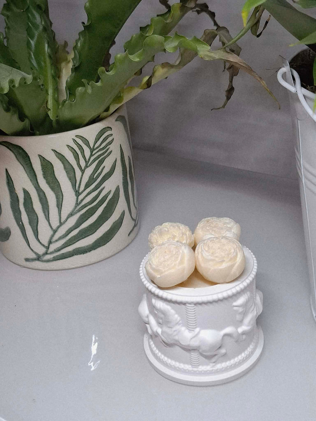 🌴 Bougie individuelle Monoï Pêche & ses 4 fondants parfumés 🍑